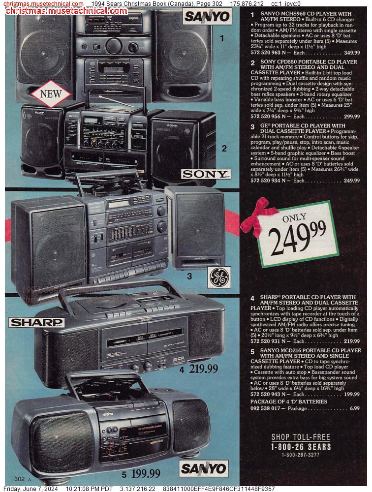 1994 Sears Christmas Book (Canada), Page 302
