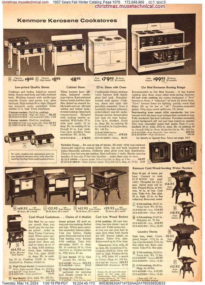 1957 Sears Fall Winter Catalog, Page 1076