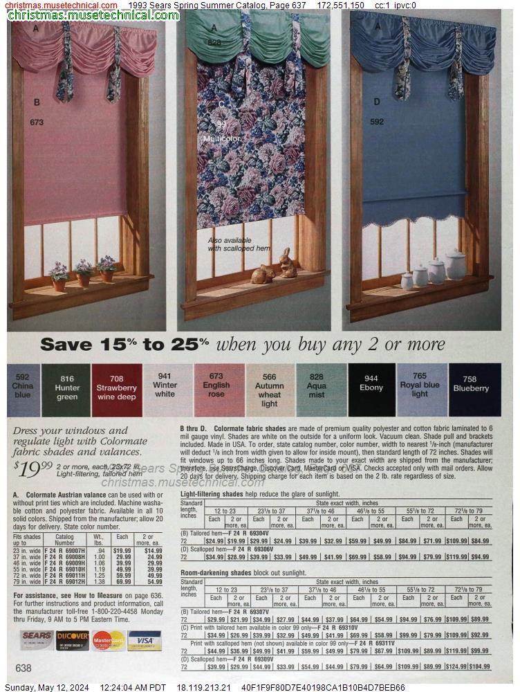 1993 Sears Spring Summer Catalog, Page 637