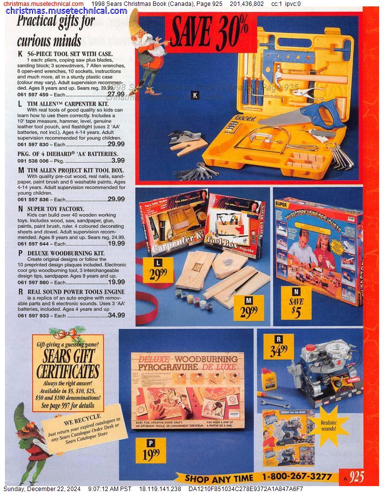 1998 Sears Christmas Book (Canada), Page 925