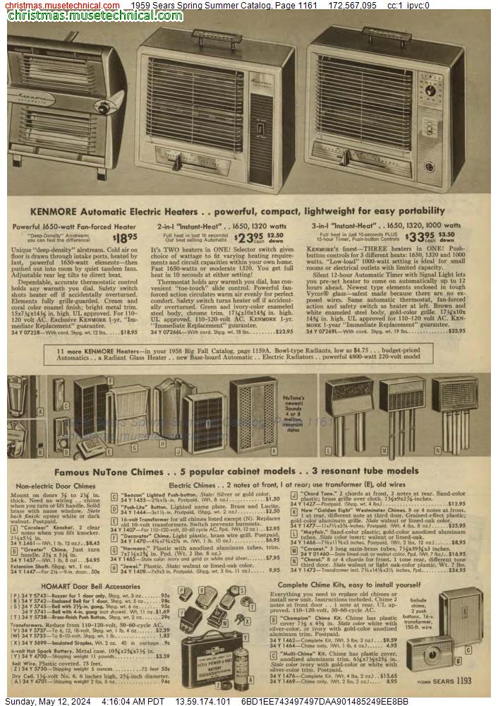 1959 Sears Spring Summer Catalog, Page 1161