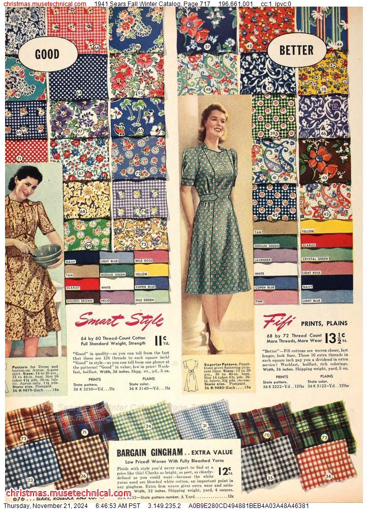 1941 Sears Fall Winter Catalog, Page 717