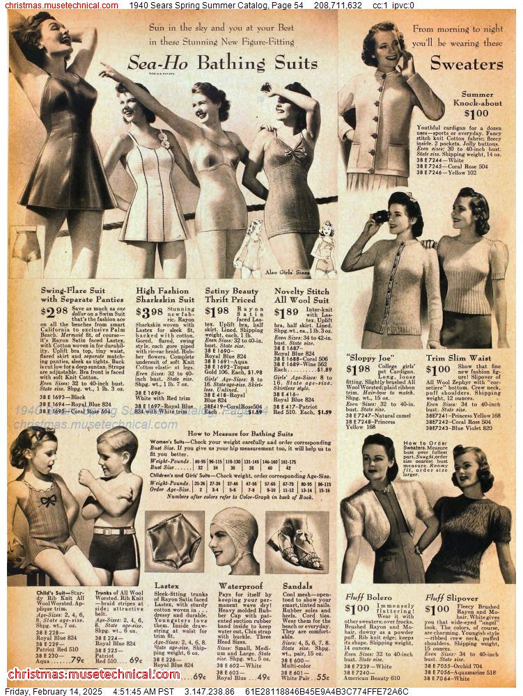 1940 Sears Spring Summer Catalog, Page 54