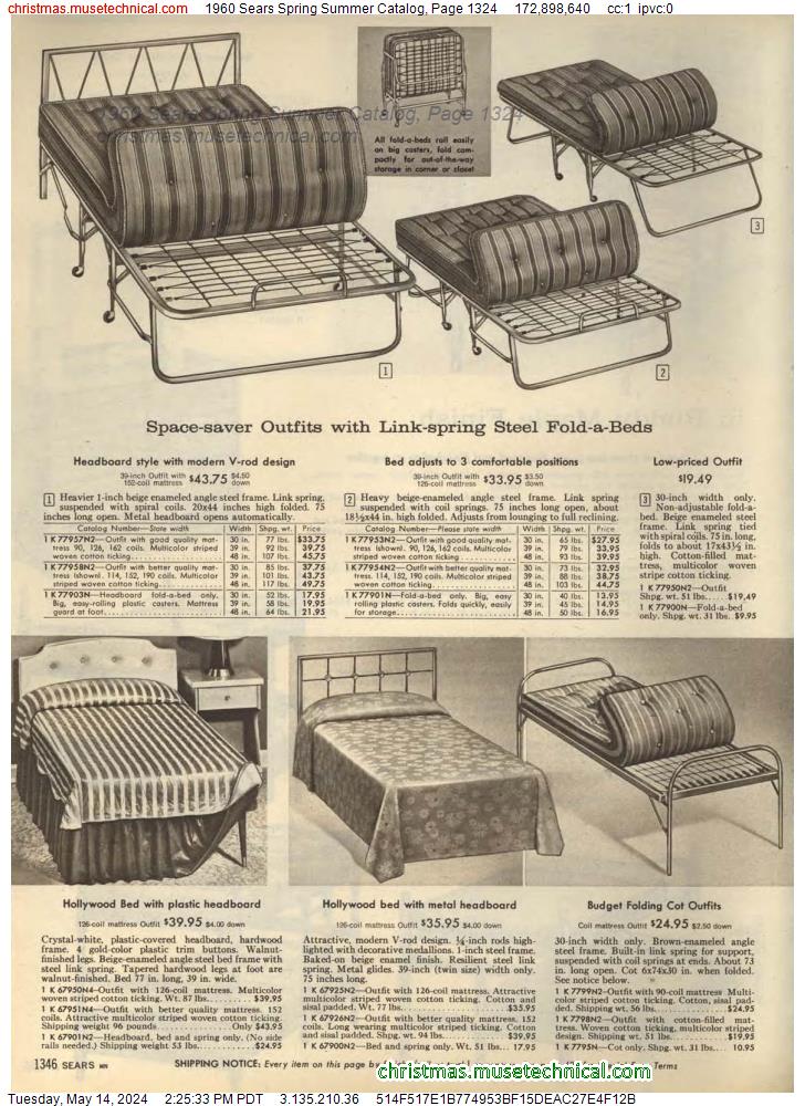 1960 Sears Spring Summer Catalog, Page 1324