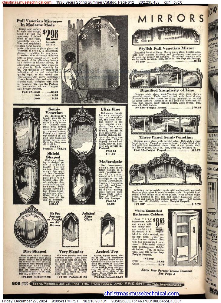 1930 Sears Spring Summer Catalog, Page 612