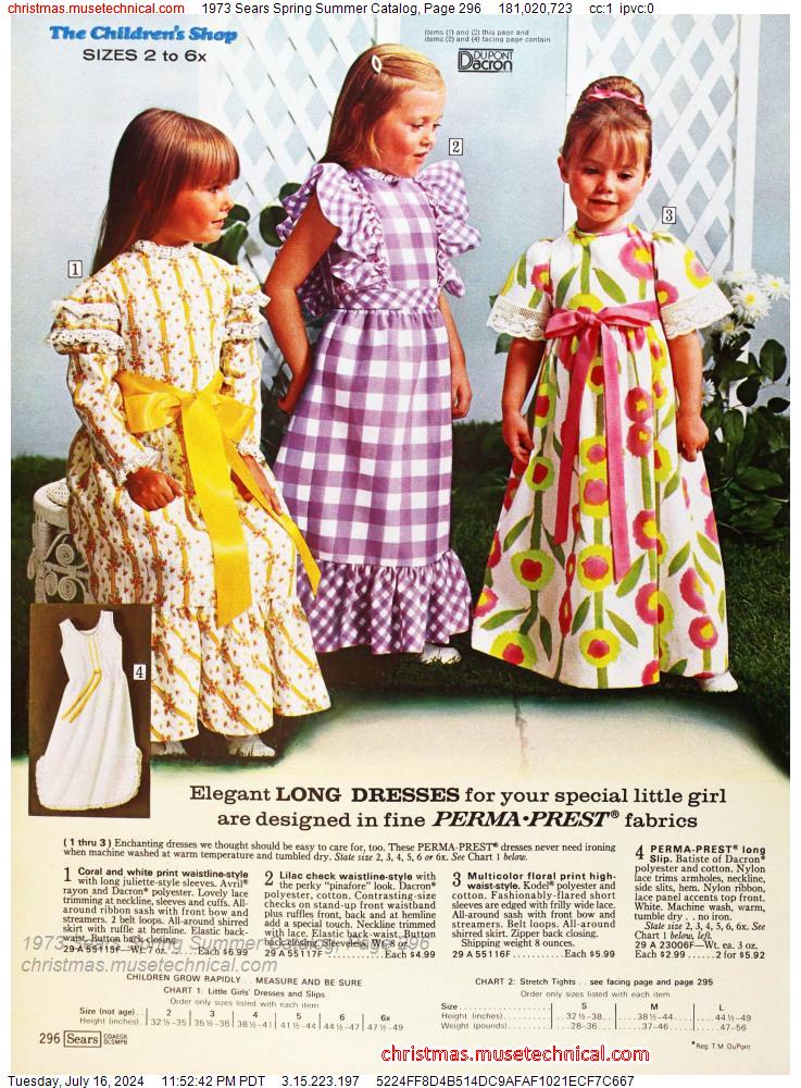 1973 Sears Spring Summer Catalog, Page 296