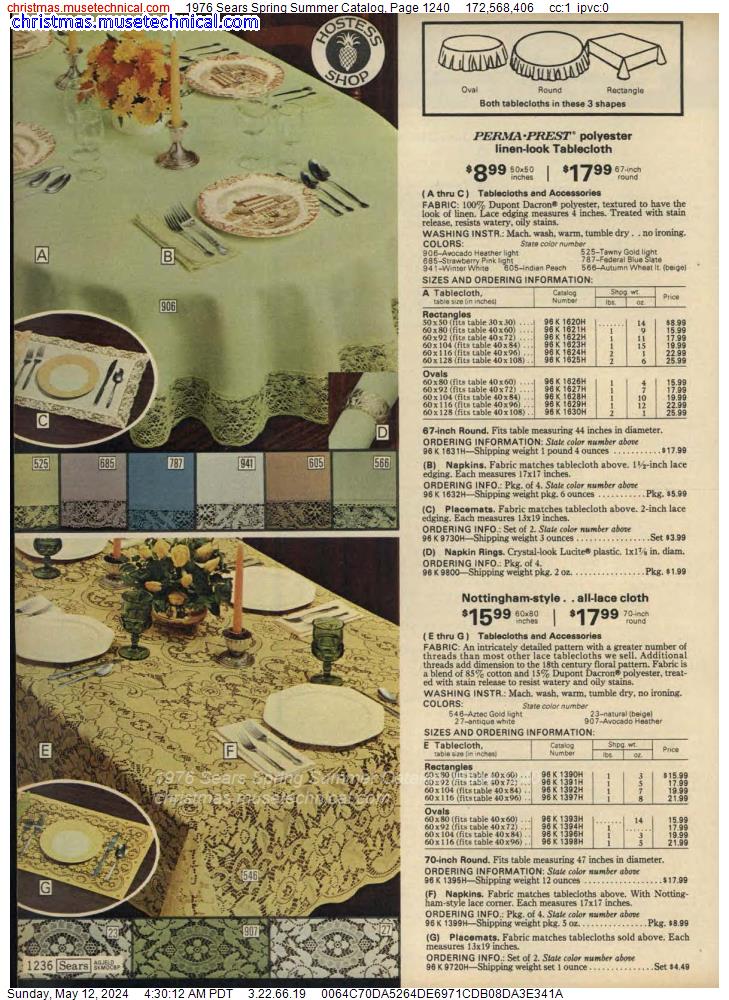 1976 Sears Spring Summer Catalog, Page 1240
