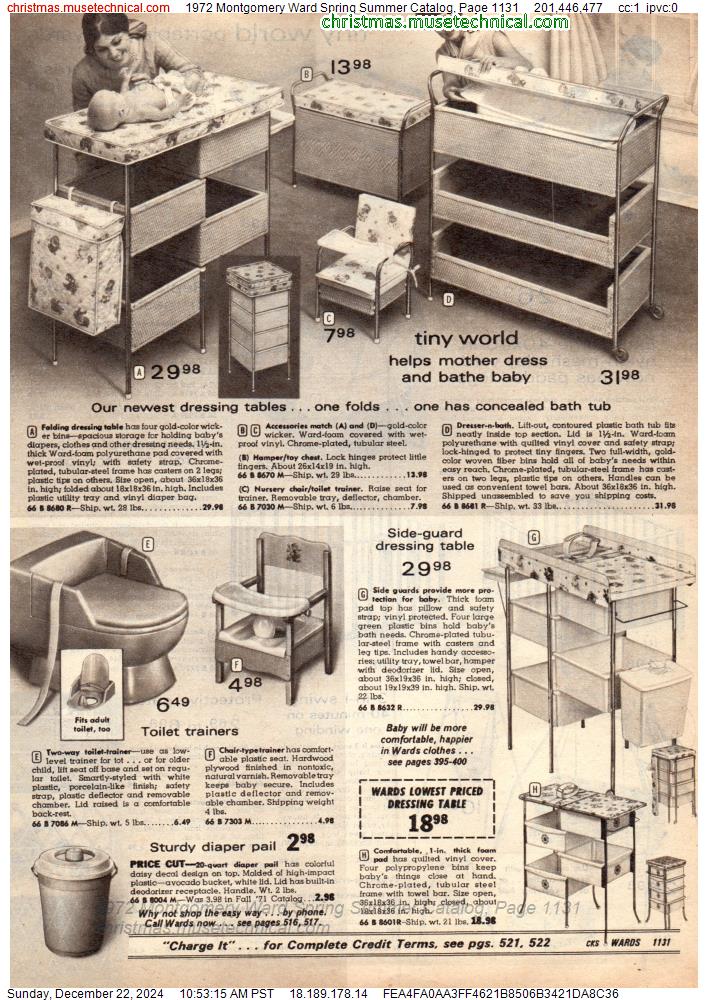 1972 Montgomery Ward Spring Summer Catalog, Page 1131