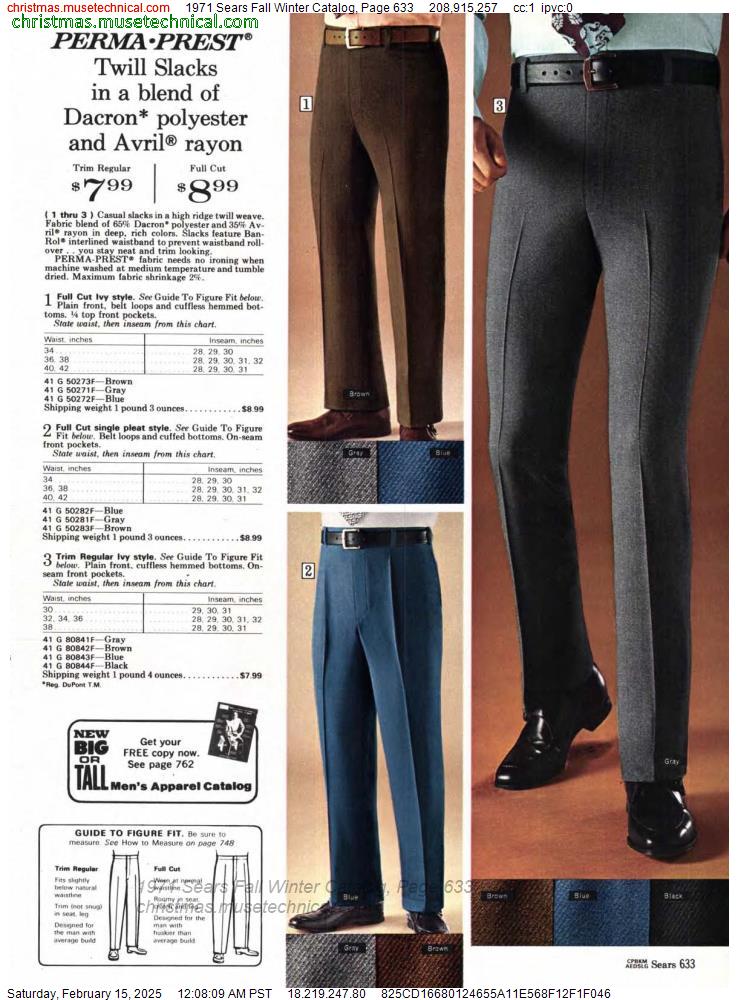 1971 Sears Fall Winter Catalog, Page 633