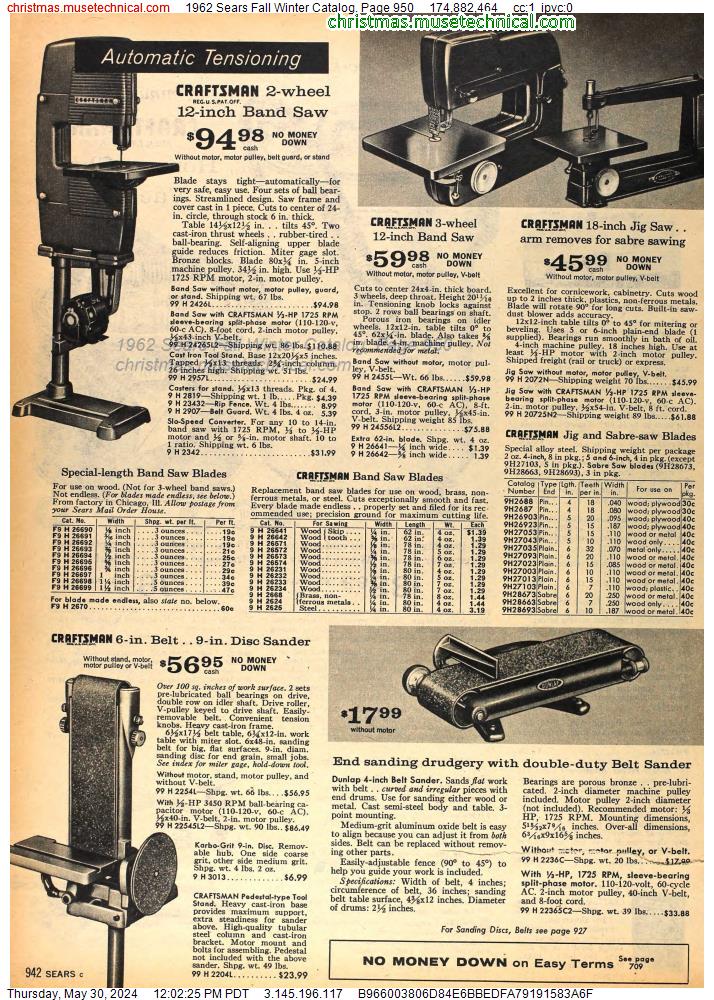 1962 Sears Fall Winter Catalog, Page 950
