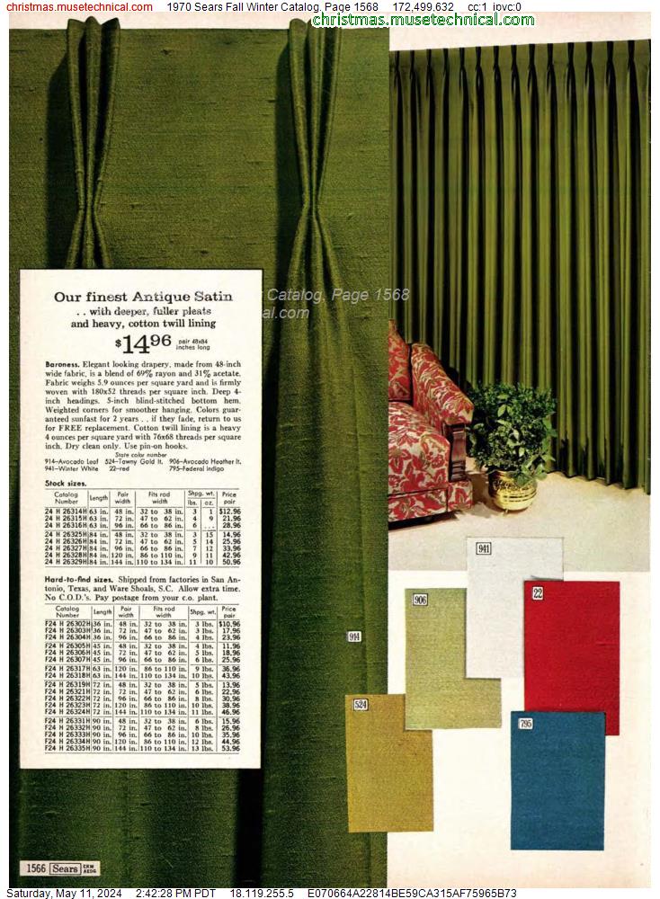 1970 Sears Fall Winter Catalog, Page 1568