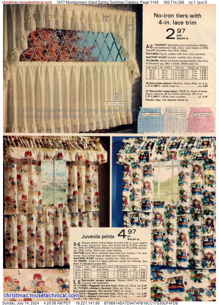 1977 Montgomery Ward Spring Summer Catalog, Page 1140