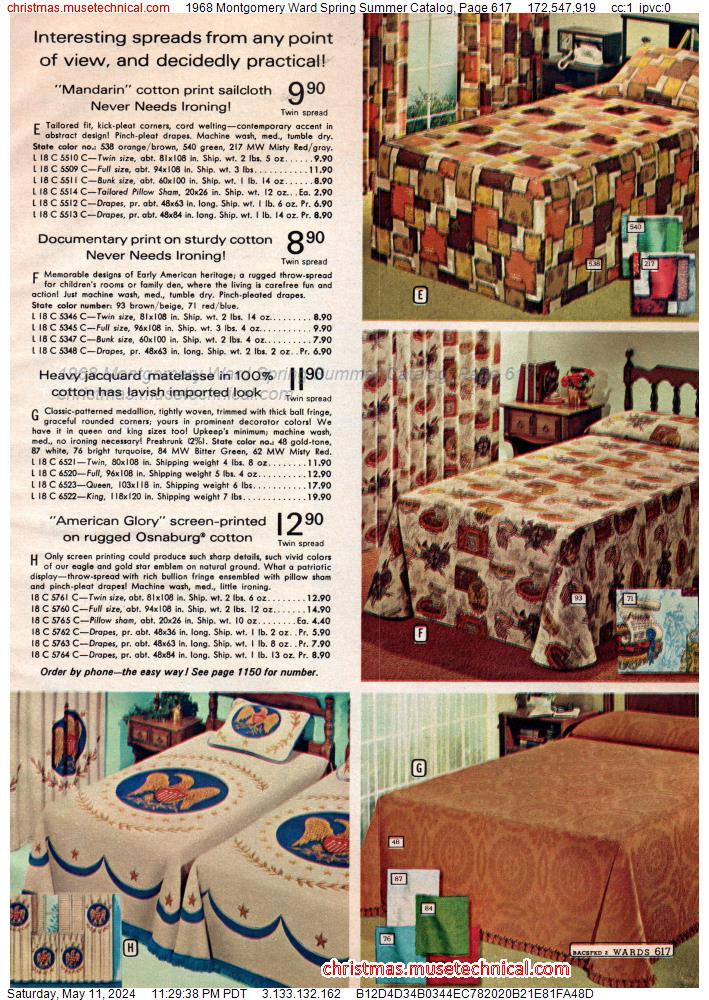 1968 Montgomery Ward Spring Summer Catalog, Page 617