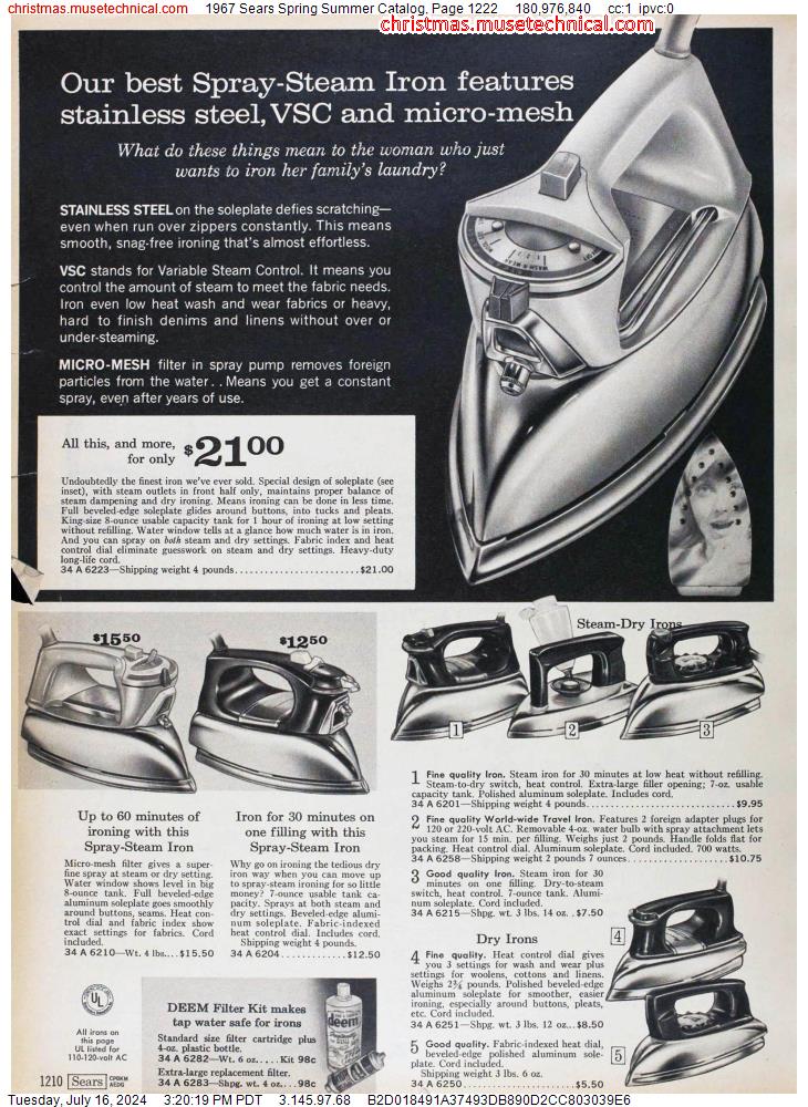 1967 Sears Spring Summer Catalog, Page 1222