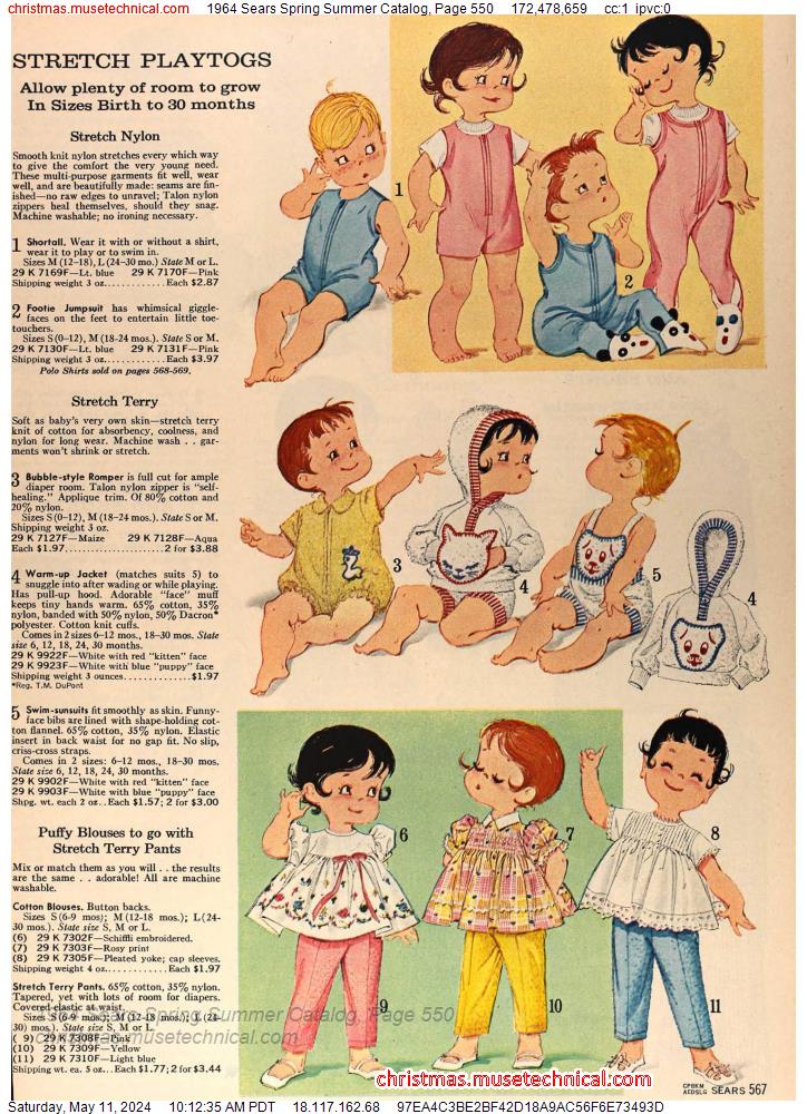 1964 Sears Spring Summer Catalog, Page 550