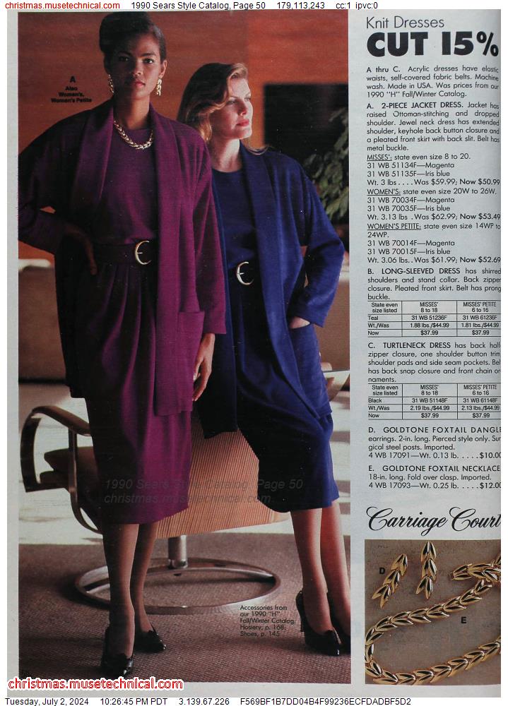 1990 Sears Style Catalog, Page 50