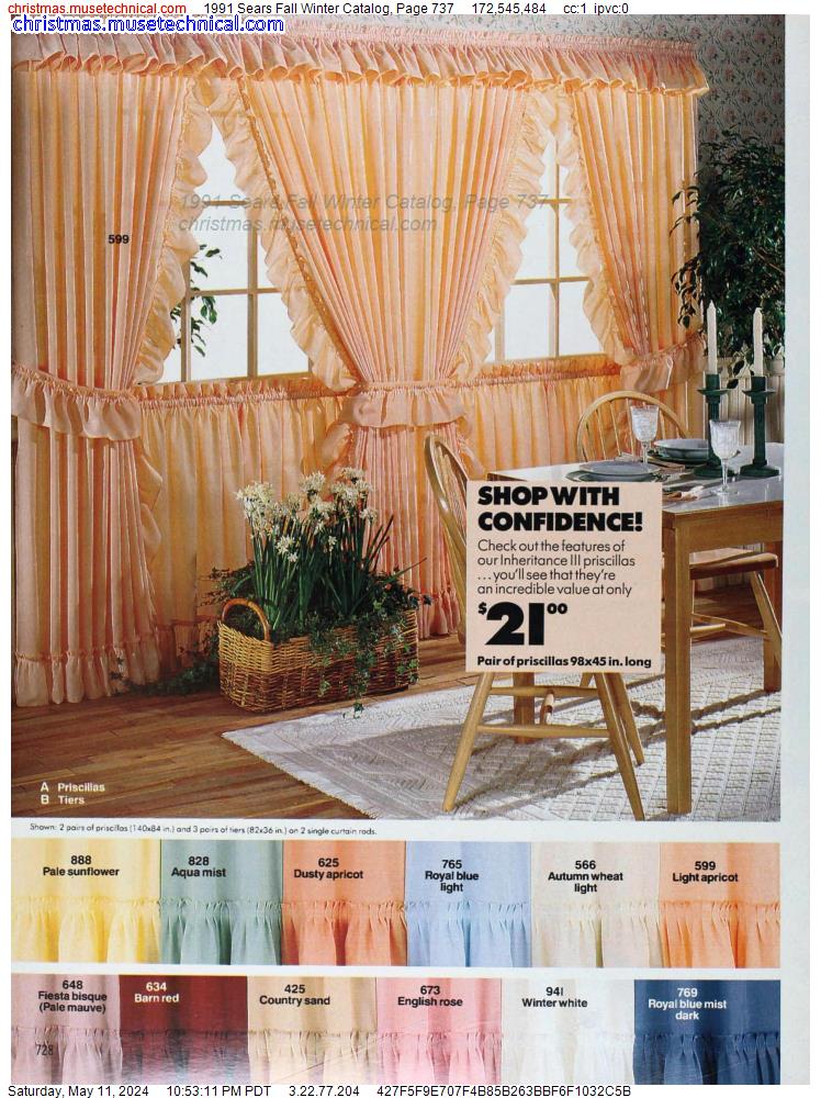 1991 Sears Fall Winter Catalog, Page 737