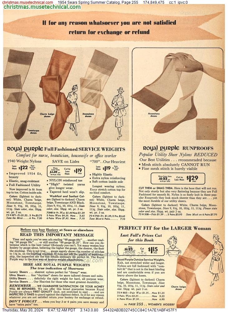 1954 Sears Spring Summer Catalog, Page 255