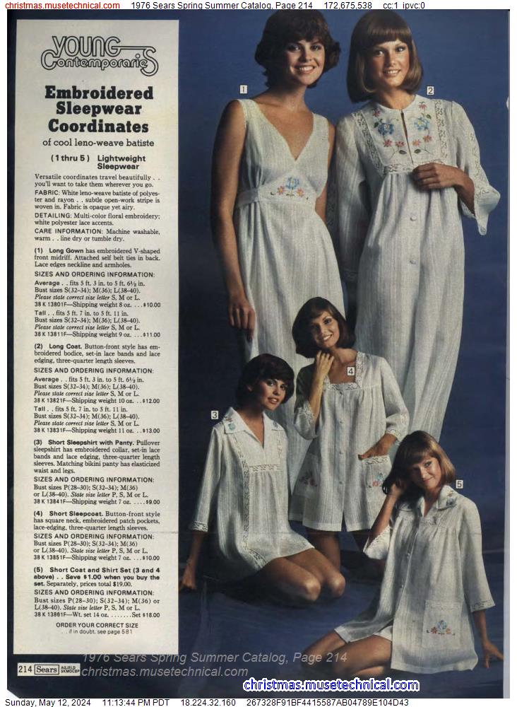 1976 Sears Spring Summer Catalog, Page 214