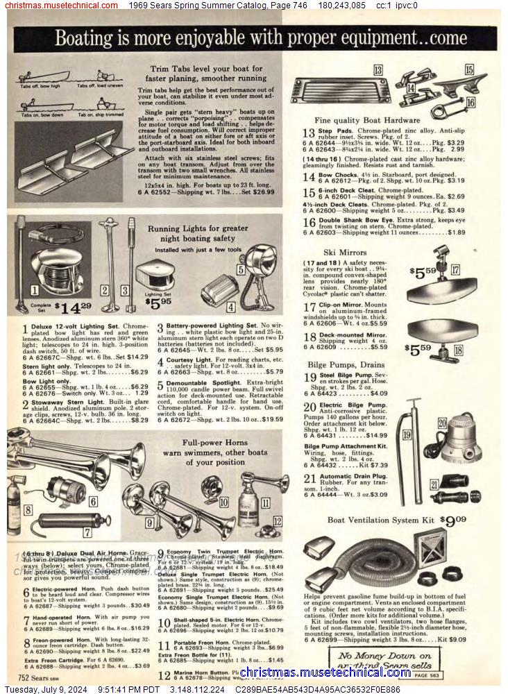 1969 Sears Spring Summer Catalog, Page 746
