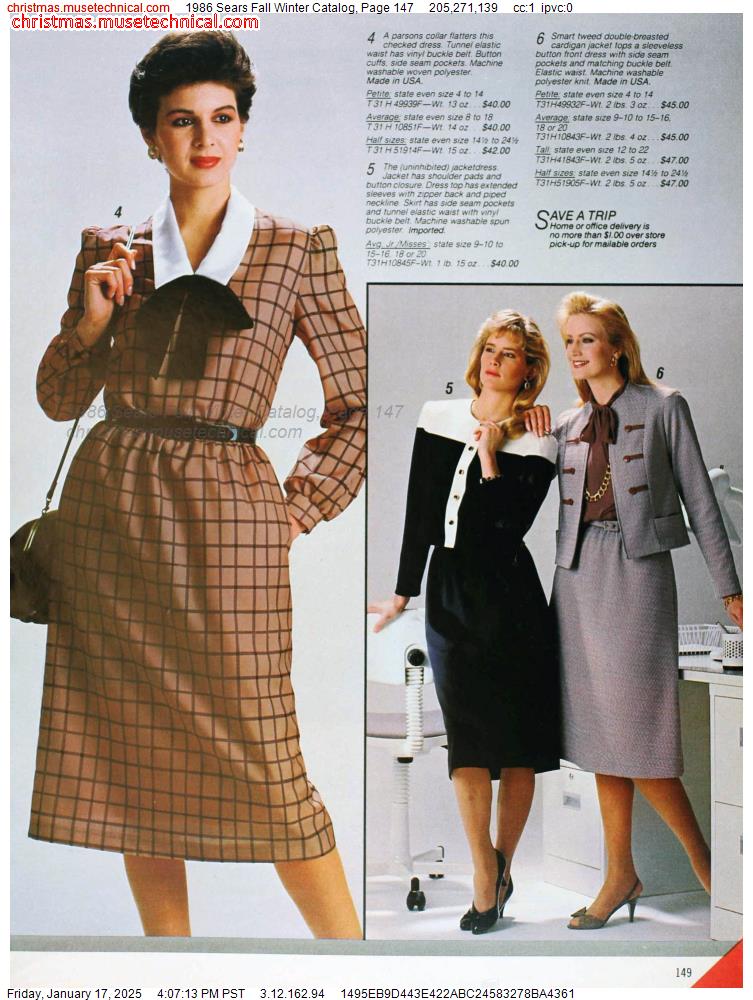 1986 Sears Fall Winter Catalog, Page 147