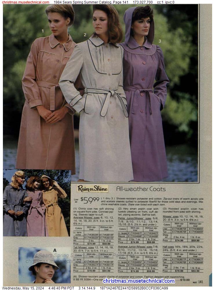 1984 Sears Spring Summer Catalog, Page 141
