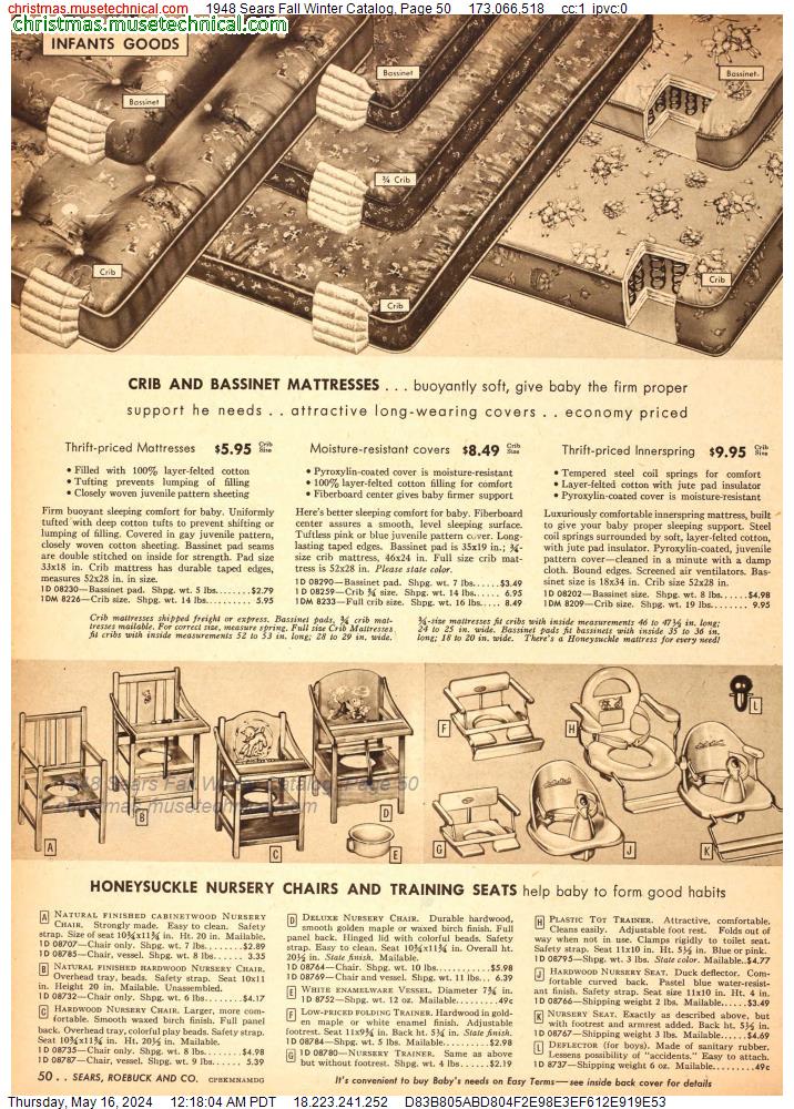 1948 Sears Fall Winter Catalog, Page 50