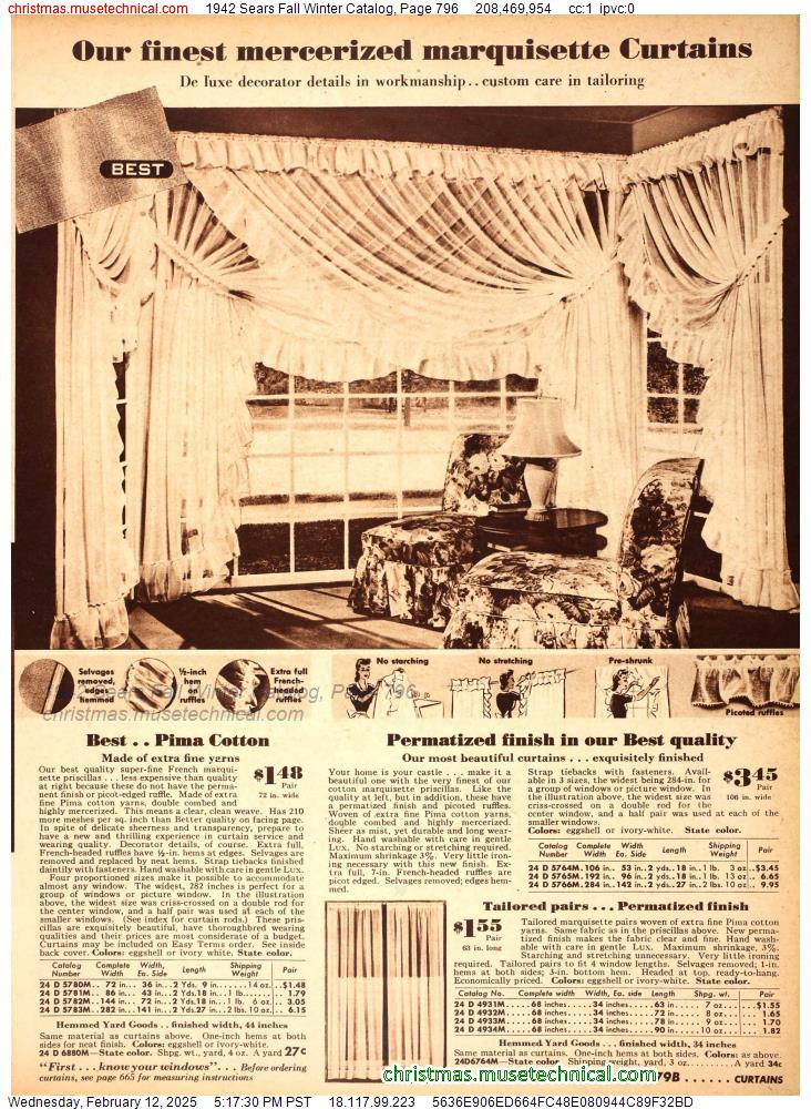 1942 Sears Fall Winter Catalog, Page 796