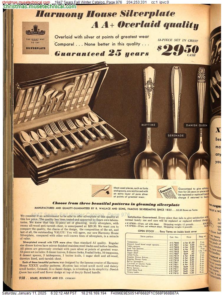 1947 Sears Fall Winter Catalog, Page 976