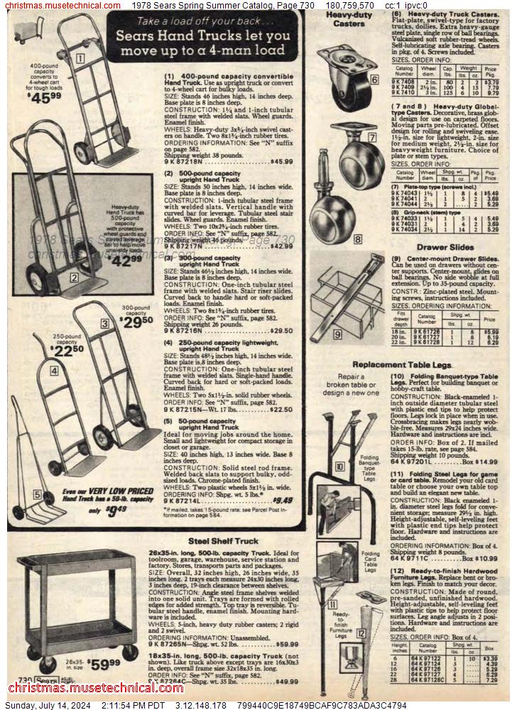 1978 Sears Spring Summer Catalog, Page 730