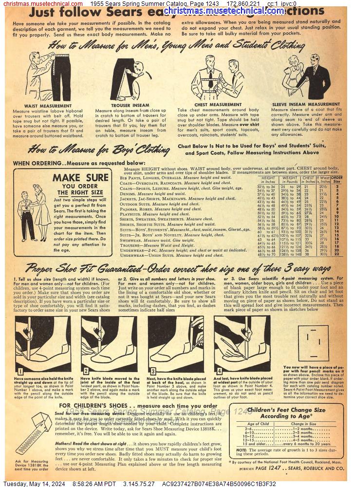 1955 Sears Spring Summer Catalog, Page 1243