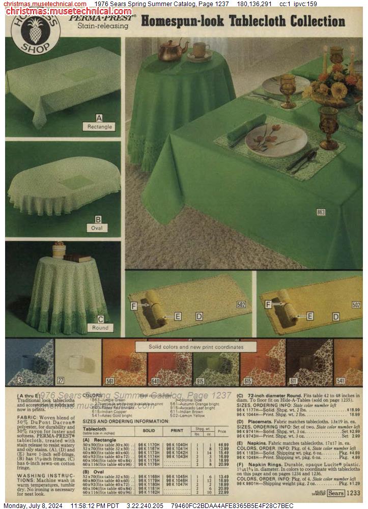 1976 Sears Spring Summer Catalog, Page 1237
