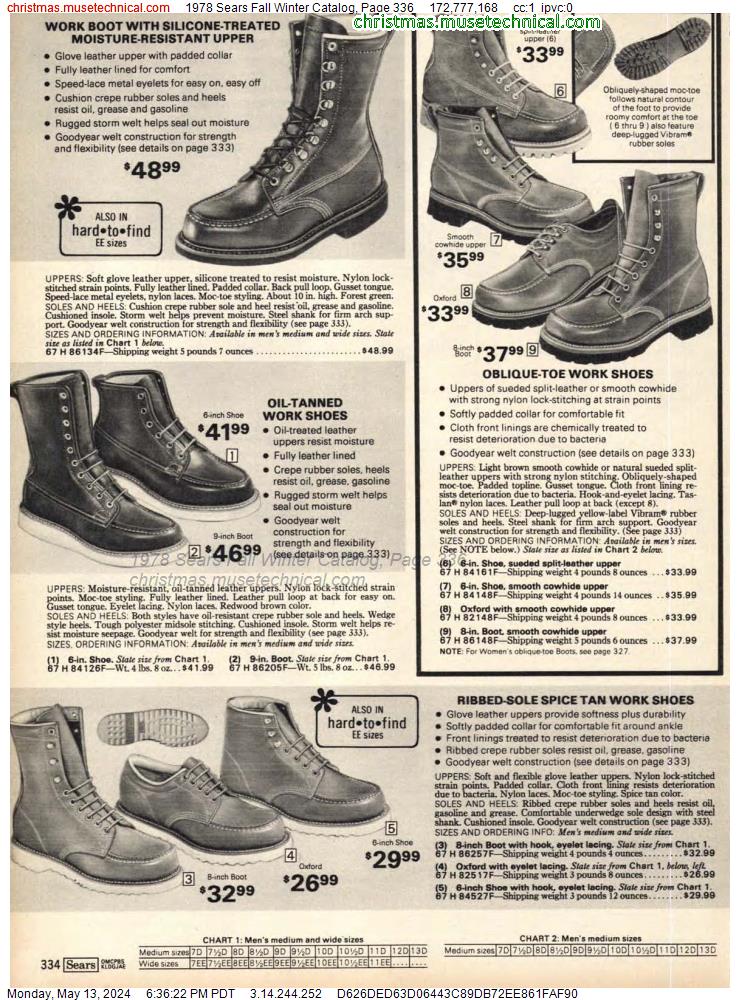 1978 Sears Fall Winter Catalog, Page 336