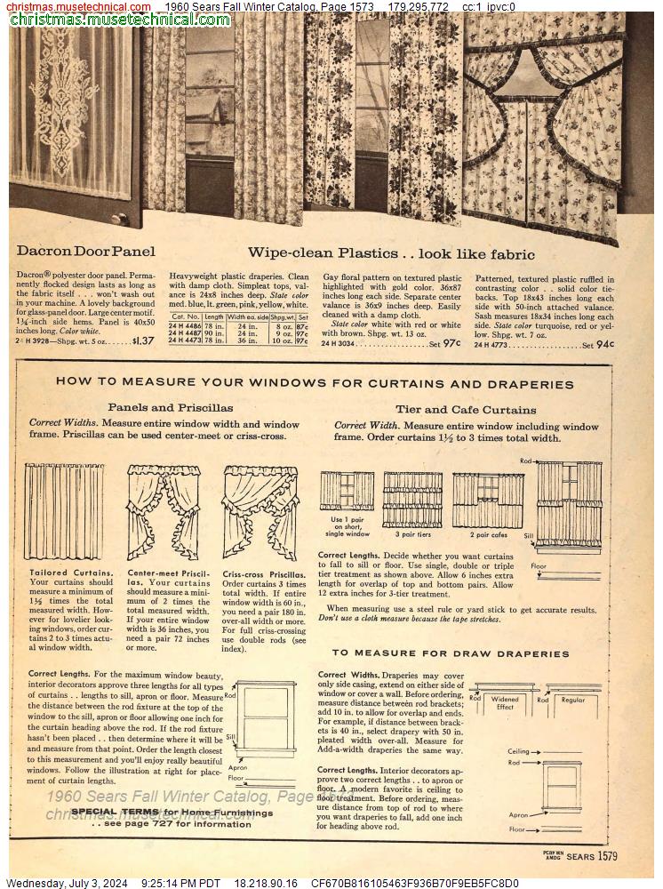 1960 Sears Fall Winter Catalog, Page 1573