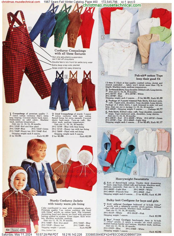 1967 Sears Fall Winter Catalog, Page 460