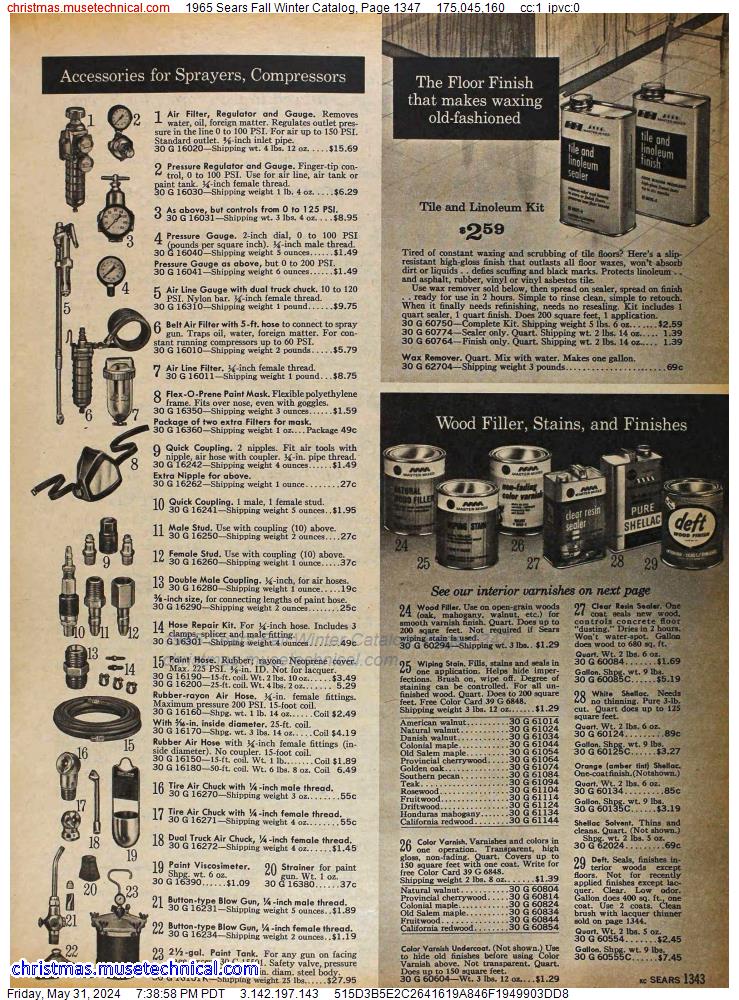 1965 Sears Fall Winter Catalog, Page 1347