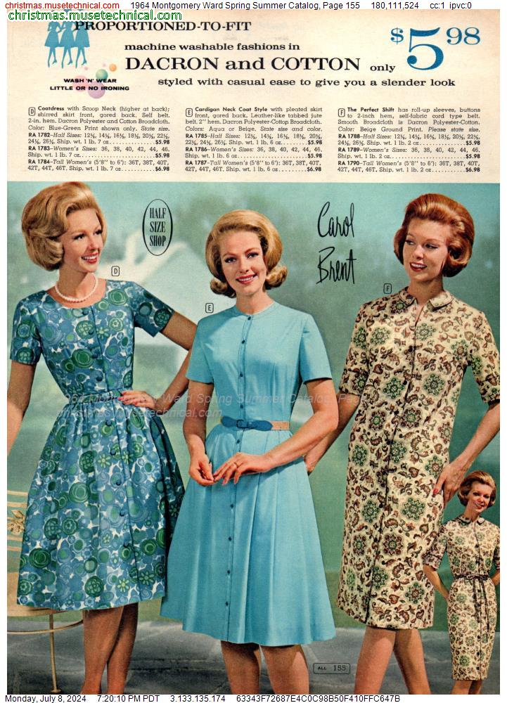 1964 Montgomery Ward Spring Summer Catalog, Page 155