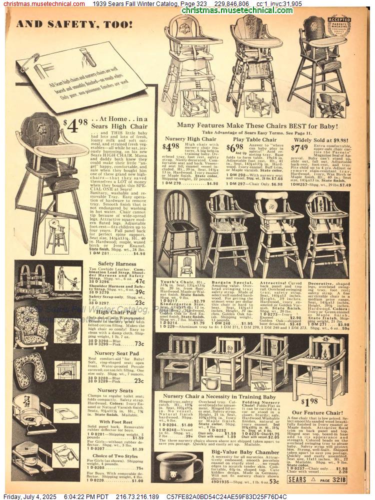 1939 Sears Fall Winter Catalog, Page 323