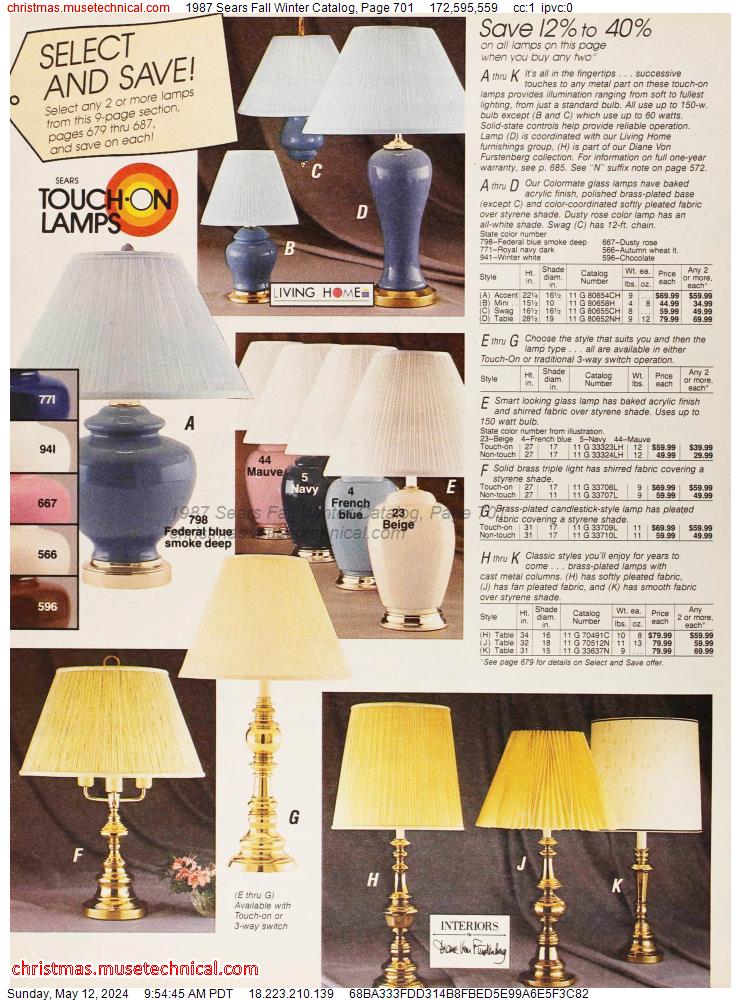 1987 Sears Fall Winter Catalog, Page 701