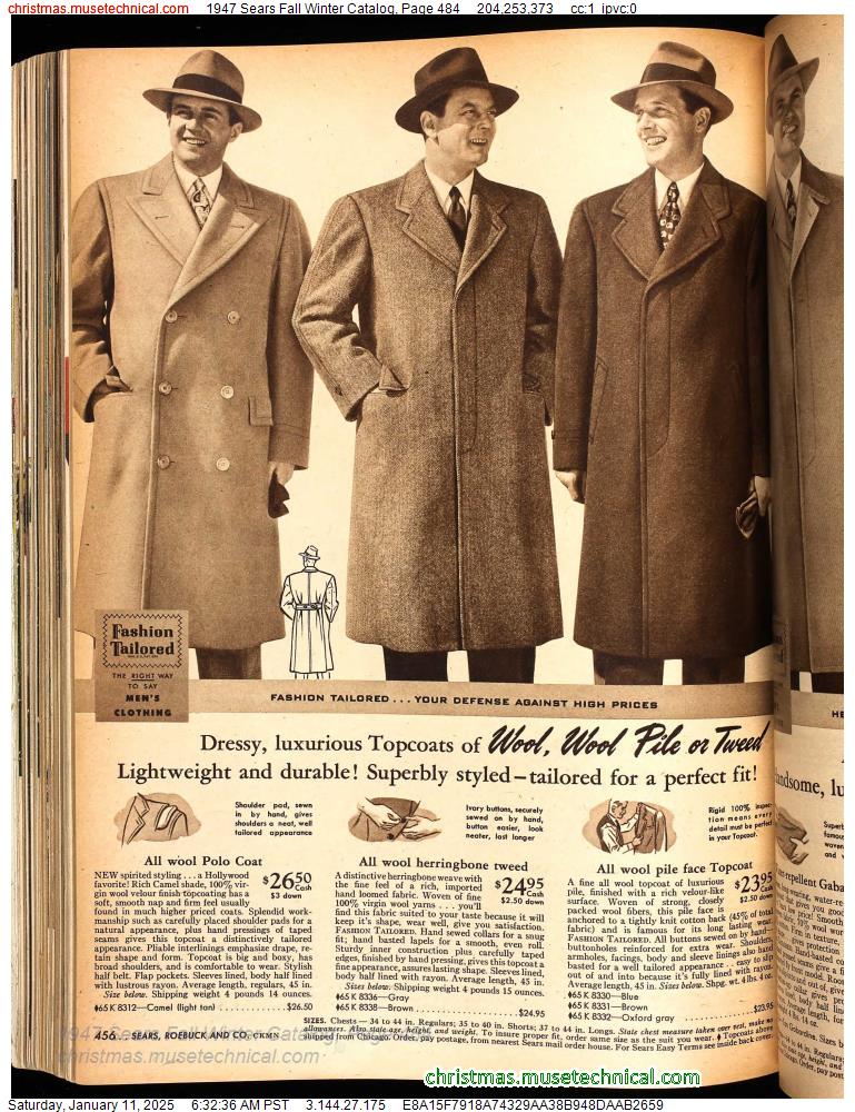 1947 Sears Fall Winter Catalog, Page 484