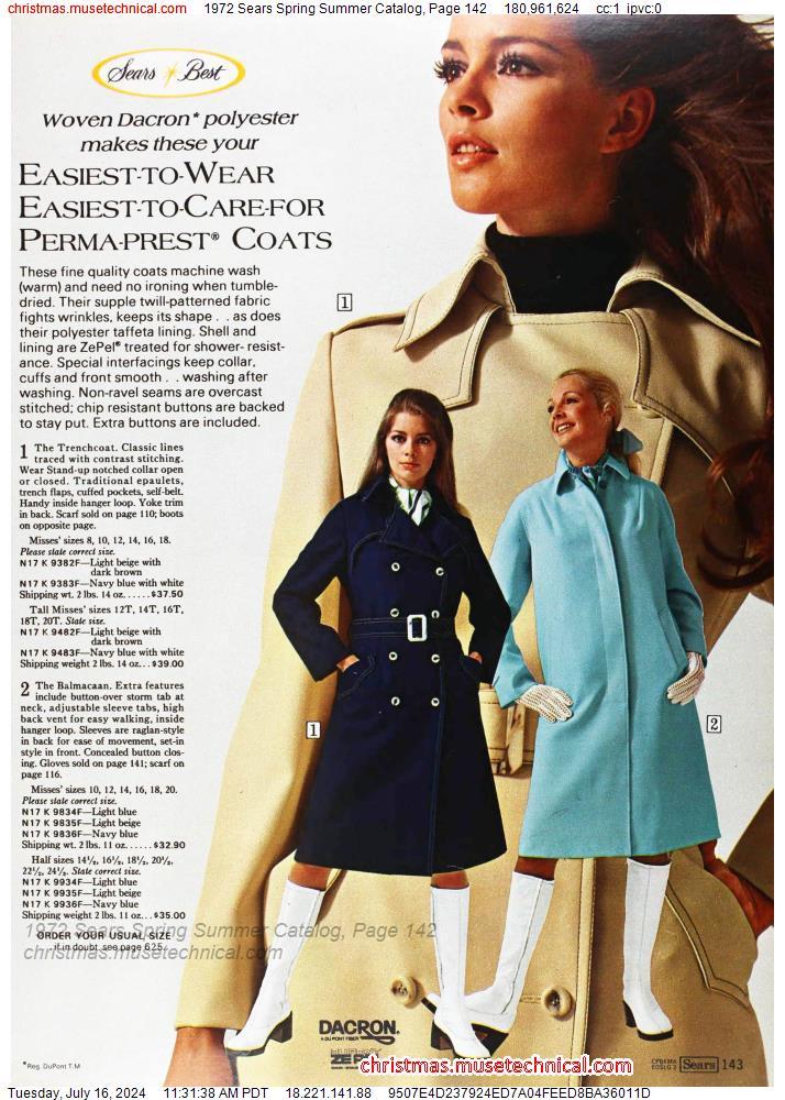 1972 Sears Spring Summer Catalog, Page 142