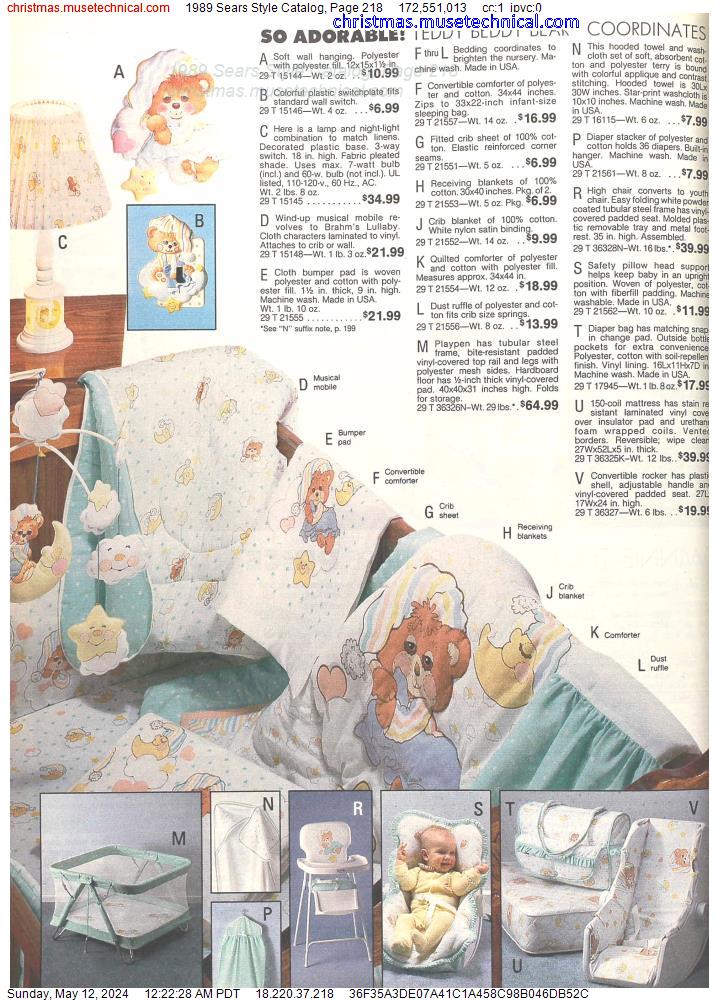 1989 Sears Style Catalog, Page 218