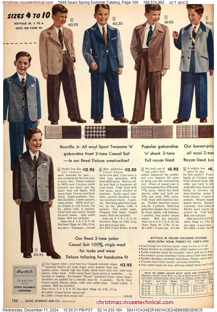 1948 Sears Spring Summer Catalog, Page 100