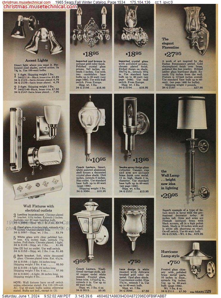 1965 Sears Fall Winter Catalog, Page 1534