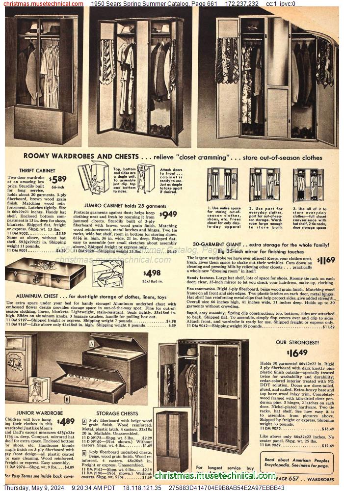 1950 Sears Spring Summer Catalog, Page 661