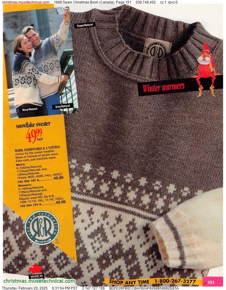 1998 Sears Christmas Book (Canada), Page 151