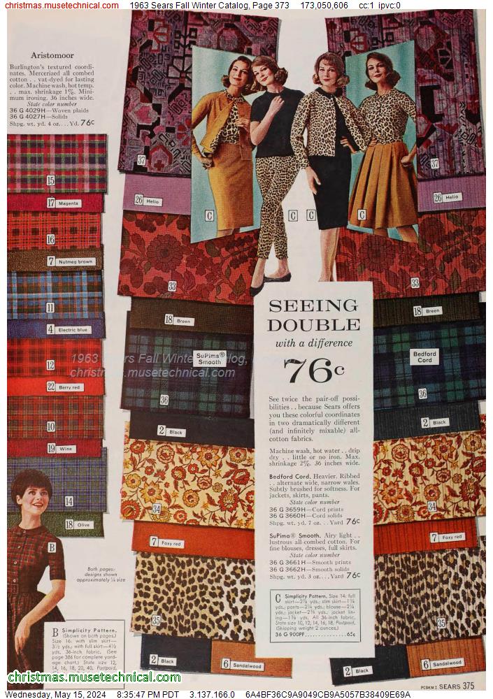 1963 Sears Fall Winter Catalog, Page 373