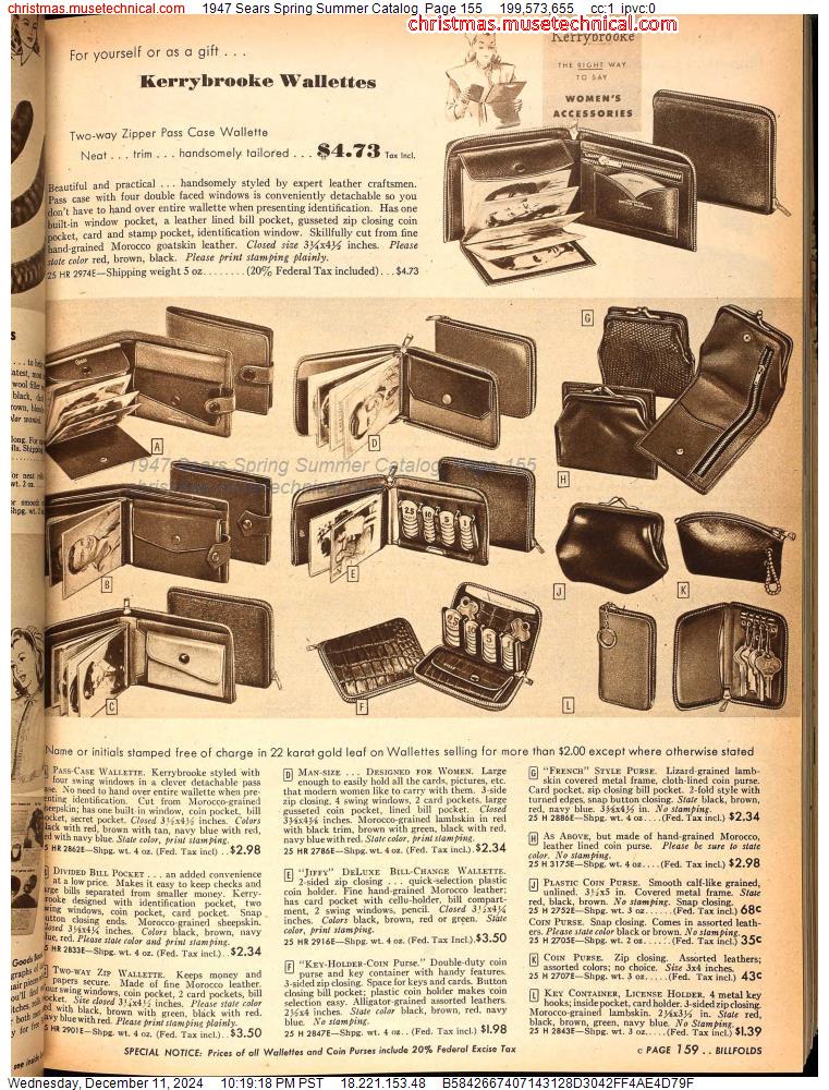 1947 Sears Spring Summer Catalog, Page 155