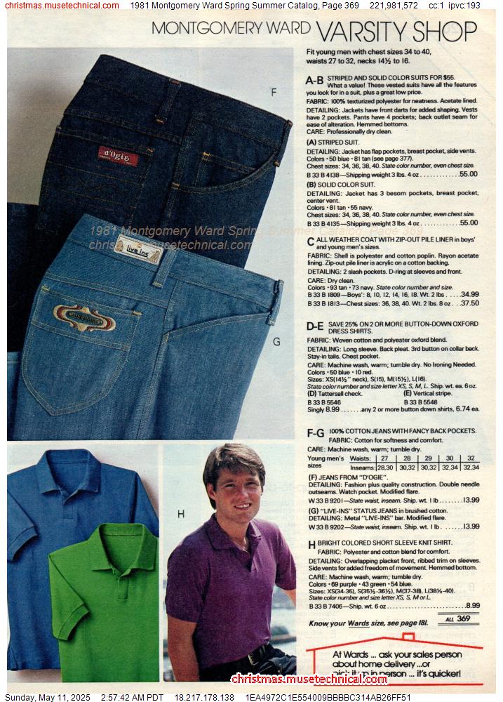 1981 Montgomery Ward Spring Summer Catalog, Page 369