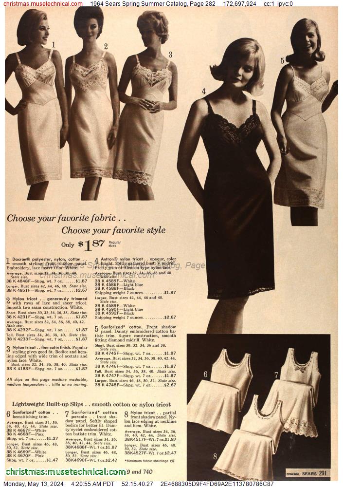1964 Sears Spring Summer Catalog, Page 282